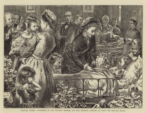 Hospital Sunday, ponowne otwarcie Victoria Hospital for Sick Children, Chelsea, przez JKW Księżnej Luizy autorstwa Francis Wilfred Lawson