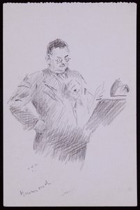Portret Aubreya Hammonda, ok. 1934 (ołówek na papierze) autorstwa Francis Wilfred Lawson