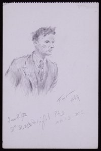 Portret dr DWD Wright autorstwa Francis Wilfred Lawson