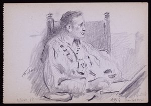 Portret Ernesta Jacksona autorstwa Francis Wilfred Lawson