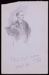 Portret Ernesta Jacksona autorstwa Francis Wilfred Lawson