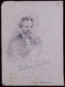Portret H Thackeraya Turnera, ok. 1900 (ołówek na papierze) autorstwa Francis Wilfred Lawson