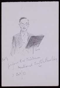 Portret profesora EW Tristrama autorstwa Francis Wilfred Lawson