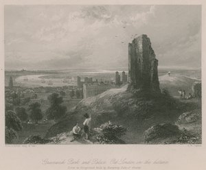 Greenwich Park and Palace, Stary Londyn w oddali autorstwa Francis William Topham