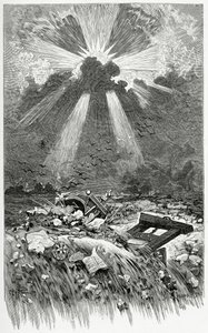 La Débacle - ilustracja z Napoléona le Petit, XIX w. (rycina bw) autorstwa Francis and Scott, Henry Fowke