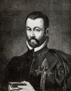 Portret Benito ARIAS MONTANO (1527-1598), hiszpańskiego humanisty i teologa, na podstawie obrazu Francisco Pacheco autorstwa Francisco (after) Pacheco