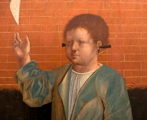Św. Cyr - detal Matki Bożej Łaskawej, Św. Cyr, detal, autorstwa Francisco autorstwa Francisco (attr.to) Henriques