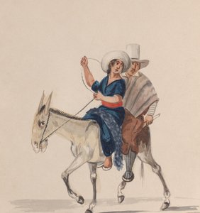 Indianin jadący na osiołku, z grupy rysunków przedstawiających Peruwiańczyka..., ok. 1930 r. 1848.