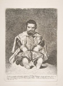 Krasnolud krasnolud znany jako El Primo po Diego Velázquez, 1778. autorstwa Francisco de Goya