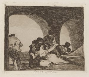 Gorzka obecność (Bitter to Be Present), pl. 13 z cyklu Katastrofy wojny autorstwa Francisco de Goya