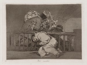 Jak? sucedi? (Tak to się stało), płyta 47 z Los desastres de la guerra (Klęski wojny) autorstwa Francisco de Goya