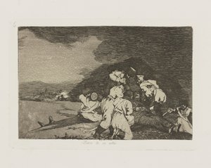 Masz się dobrze. (Dobrze Ci służy.), pl. 6 z serii Katastrofy wojny autorstwa Francisco de Goya