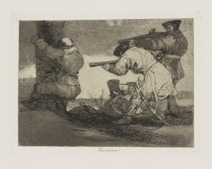 Barbaria! (Barbarzyńcy!), pl. 38 z cyklu Katastrofy wojny autorstwa Francisco de Goya