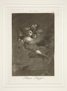 Miłej podróży (Bon Voyage), pl. 64 z serii Kaprysy autorstwa Francisco de Goya