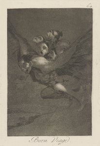 Miłej podróży. (Bon Voyage.), pl. 64 z serii Kaprysy autorstwa Francisco de Goya