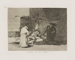 Dobroczynność kobiety. (Kobieta autorstwa Francisco de Goya