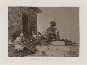 Apele są na próżno, płyta 54 z Klęsk wojennych autorstwa Francisco de Goya