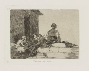 Na próżno krzyki. (Odwołania są daremne.), pl. 54 z cyklu Katastrofy wojny autorstwa Francisco de Goya