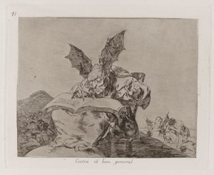 Przeciw wspólnemu dobru, tablica 71 z Klęsk wojennych autorstwa Francisco de Goya
