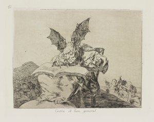 Wbrew ogólnemu dobru. (Przeciw wspólnemu dobru.), pl. 71 z cyklu Katastrofy wojny autorstwa Francisco de Goya