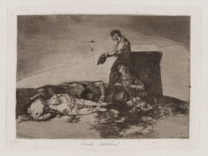 Okrutna litość! (Okrutna opowieść o nieszczęściu!), Płyta 48 z Klęsk wojennych autorstwa Francisco de Goya