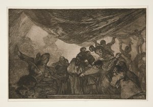 Disparate claro (Clear Folly), pl. 15 z serii Los proverbios autorstwa Francisco de Goya
