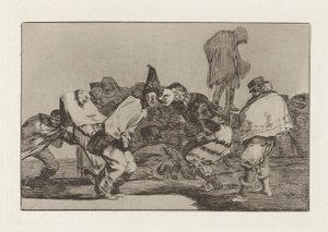 Disparate de carnaval (Carnival Folly), znany również jako Alegrias antrojo, que ma?ana seras ash (Raduj się, karnawał, dla jutra będziesz popiół), z serii Los disparates (Los proverbios) autorstwa Francisco de Goya