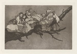 Nonsense ridiculous (Ridiculous Folly), znany również jako Andarse por las ramas (To Go Amongst the Branches), z serii Los disparates (Los proverbios) autorstwa Francisco de Goya