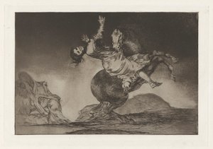 El Caballo Raptor (Koń-Porywacz), znany również jako La mujer y el potro, que los dome otro (Kobieta i koń, Niech ktoś inny je zapanuje), z serii Los absurdities (Los proverbios) autorstwa Francisco de Goya