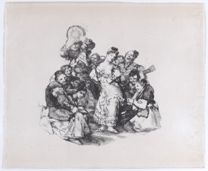 El vito Taniec andaluzyjski, ca. 1825-1826., ca. 1825-1826. autorstwa Francisco de Goya