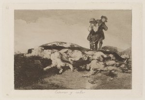 Pochowaj ich i zachowaj spokój, płyta 18 z filmu Katastrofy wojny autorstwa Francisco de Goya