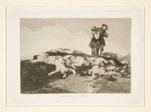 Pochowaj ich i zachowaj spokój, pl. 18 z Katastrofy wojny autorstwa Francisco de Goya