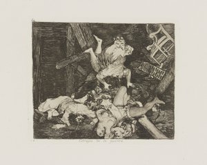 Zniszczenia wojny. (Pusty wojenne), pl. 30 z cyklu Katastrofy wojny autorstwa Francisco de Goya