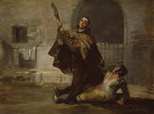 Fr. Pedro Clubs El Maragato z kolbą pistoletu, ok. 1930 r. 1806. autorstwa Francisco de Goya