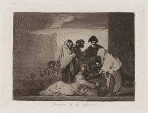Dziękuję Ci ? la almorta (Dzięki prosa), płyta 51 z filmu Katastrofy wojny autorstwa Francisco de Goya