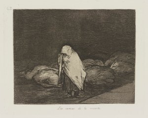 Łóżka śmierci. (Łóżka Śmierci.), pl. 62 z cyklu Katastrofy wojny autorstwa Francisco de Goya