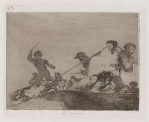 Zasłużył na to, płyta 29 z Klęsk wojennych autorstwa Francisco de Goya