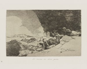 To samo gdzie indziej. (Ten sam gdzie indziej), pl. 23 z cyklu Katastrofy wojny autorstwa Francisco de Goya