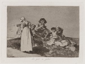 Najgorsze jest żebrać (Najgorsze jest żebrać), płyta 55 z Klęsk wojennych autorstwa Francisco de Goya