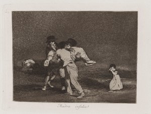 Nieszczęśliwa matka! (Nieszczęśliwa matka!), Płyta 50 z filmu Katastrofy wojny autorstwa Francisco de Goya