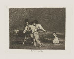 Nieszczęśliwa matka! (Nieszczęśliwa Matka!), pl. 50 z serii Katastrofy wojny autorstwa Francisco de Goya