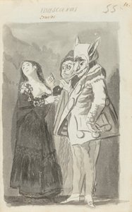 Mascaras crueles (Cruel Masks) [odbyt] autorstwa Francisco de Goya