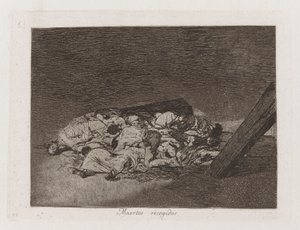 Żniwa umarłych, płyta 63 z Klęsk wojennych autorstwa Francisco de Goya