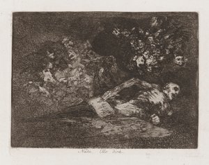 Każdy. [Ello dir?] (Nic. Wydarzenie powie), płyta 69 z filmu Katastrofy wojny autorstwa Francisco de Goya