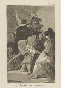 Nadie se conoce. (Nikt Siebie nie zna), pl. 6 z serii Los caprichos autorstwa Francisco de Goya