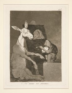 Ani więcej, ani mniej (Ani więcej, ani mniej), pl. 41 z serii Kaprysy autorstwa Francisco de Goya