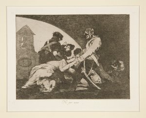 Ani dla tych (Ani też nie), pl. 11 z Katastrofy wojny autorstwa Francisco de Goya