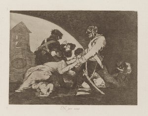 Ani tego nie rób, pl. 11 z cyklu Katastrofy wojny autorstwa Francisco de Goya