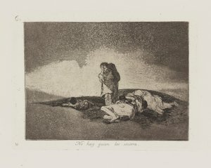 Nikt im nie pomoże. (Nikt im nie pomoże), pl. 60 z cyklu Katastrofy wojny autorstwa Francisco de Goya