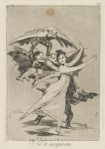 Żadnych ucieczek. (Nie uciekniesz.), pl. 72 z serii Los caprichos autorstwa Francisco de Goya